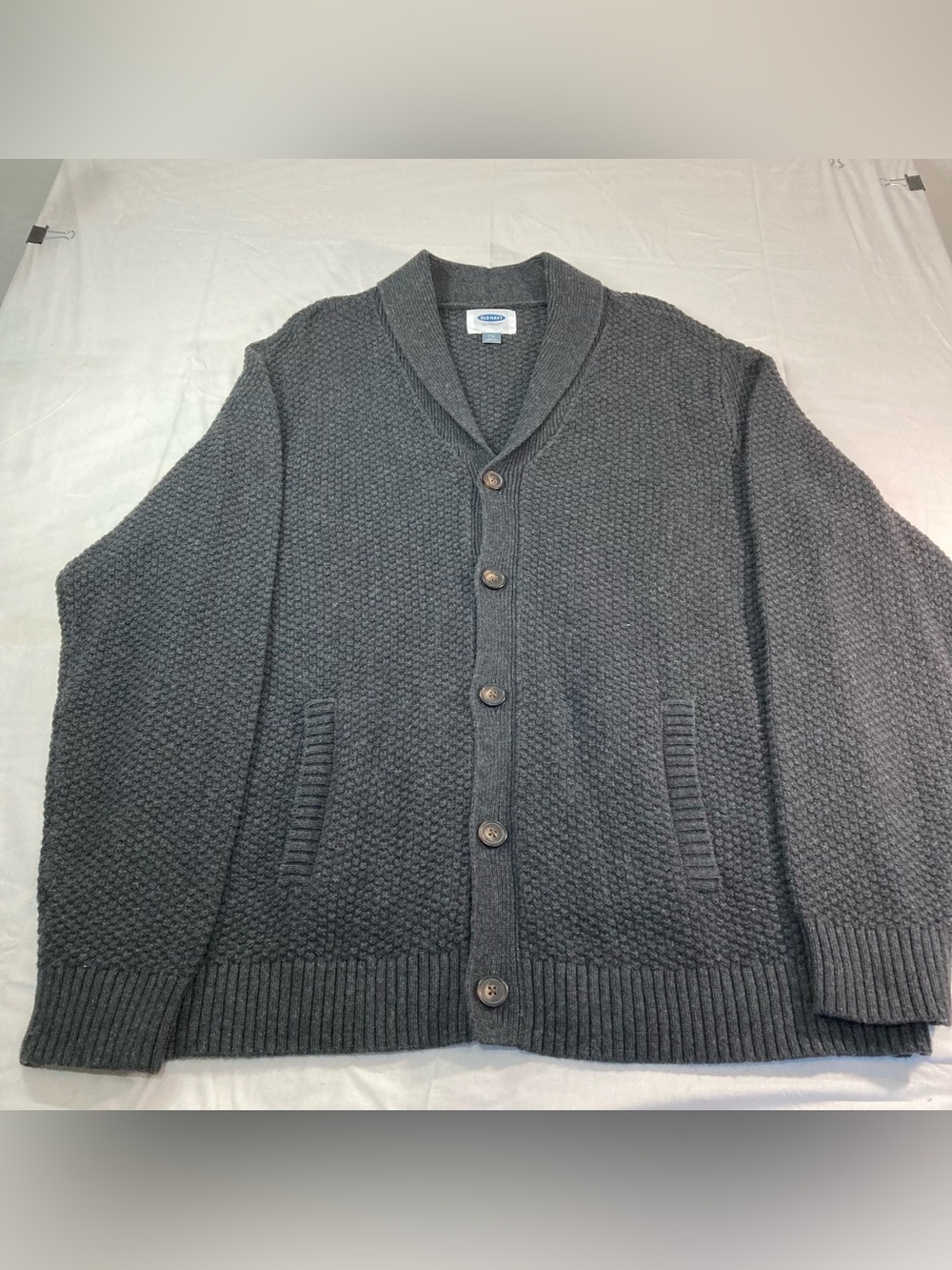 Old Navy Men's Shawl Collar Button Cardigan - Charcoal